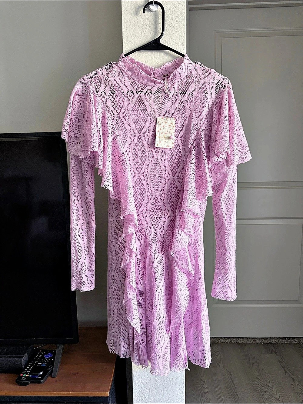 Free People Quinn Dress Pink Mini Dress Size XS NWT